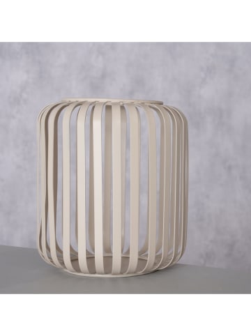 Boltze Windlicht "Viki" in Beige - (H)15 x Ø 13 cm