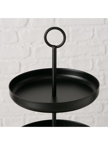 Boltze Etagere "Credo" in Schwarz - (H)32,5x  Ø 20 cm