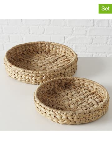 Boltze 2er-Set: Tabletts "Cado" in Hellbraun