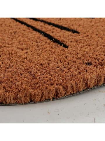 Boltze Kokos-Fußmatte "Feli" in Hellbraun/ Schwarz - (L)50 x (B)50 cm