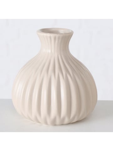 Boltze Wazony (3 szt.) "Esko" w kolorze kremowym - wys. 12 cm