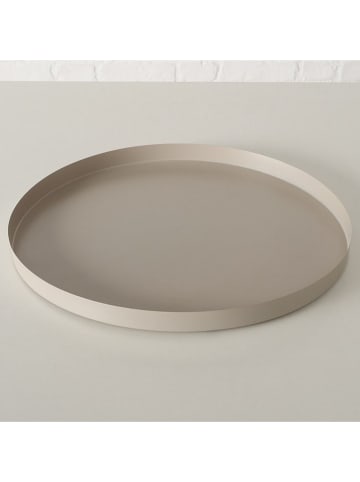 Boltze Tablett "Rondella" in Beige - Ø 51 cm