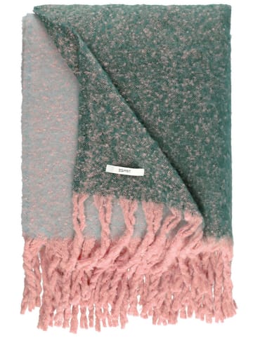 ESPRIT Plaid "Marty" in Grau/ Grün/ Rosa