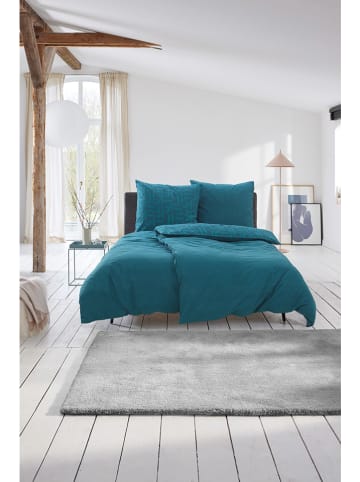 ESPRIT Flanellen beddengoedset "Scatter" petrol