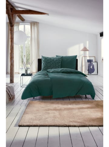 ESPRIT Flanellen beddengoedset "Scatter" donkergroen