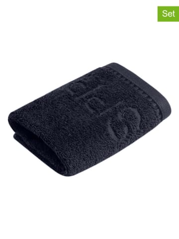 ESPRIT 6-delige set: zeepdoekjes "Modern Solid" donkerblauw