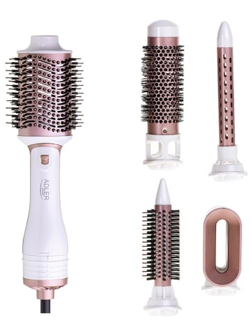 Adler Szczotka "AD 2027" w kolorze biało-jasnoróżowym do loków