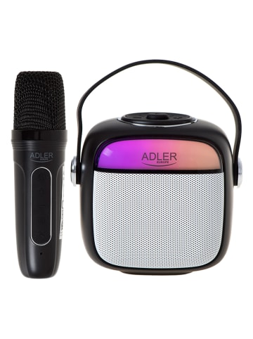 Adler Karaoke-Lautsprecher mit Mikrofon in Schwarz