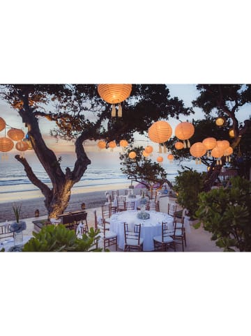 lumisky 3er-Set: LED-Solar-Dekoleuchten "Himalaya" in Beige - Ø 30 cm