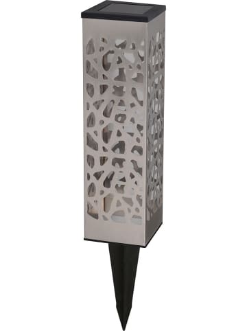 lumisky 3-delige set: ledsolartuinstekers "Organic" zilverkleurig - (H)28 cm