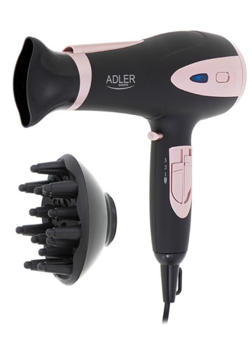 Adler Europe Suszarka "AD 2248" w kolorze czarno-jasnoróżowym do włosów