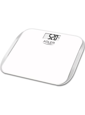 Adler Europe Waga osobowa w kolorze białym - 36,5 x 33 cm