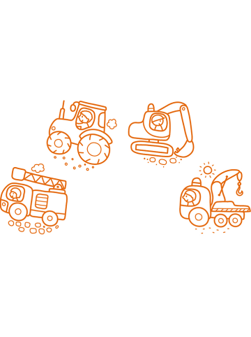 Aladine Stempelset "Baumaschinen" - ab 18 Monaten