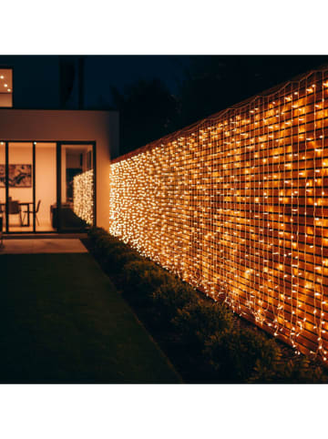 lumisky Solarna zasłona świetlna LED "Yogy" w kolorze ciepłej bieli - 100 x 400 cm