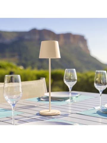 lumisky LED-Tischleuchte "Kelly" in Beige - (H)38 x Ø 10 cm