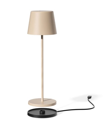 lumisky Lampa stołowa LED "Kelly" w kolorze beżowym - wys. 38 x Ø 10 cm