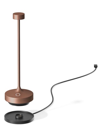 lumisky Lampa stołowa LED "Ruby" w kolorze brązowym - wys. 22 x Ø 7,5 cm