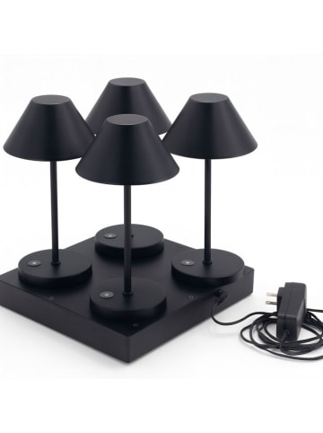 lumisky 5-częściowy zestaw lamp stołowych LED "Naomi" w kolorze czarnym