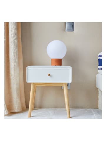 lumisky Lampa zewnętrzna LED w kolorze biało-jasnobrązowym - wys. 25 x Ø 20 cm