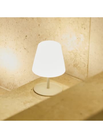 lumisky LED-Tischleuchte "Twins" in Beige/ Weiß - Ø 10 x (H)16 cm