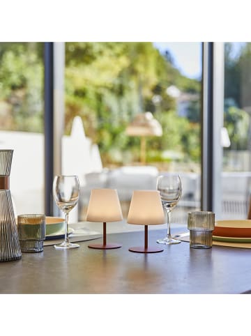 lumisky Lampy stołowe LED (2 szt.) w kolorze biało-brązowym - Ø 11 x wys. 16 cm