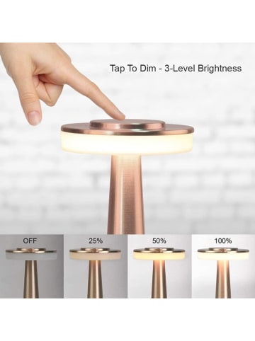 lumisky 2-delige set: tafellampen goudkleurig - (H)20,5 x Ø 12,3 cm