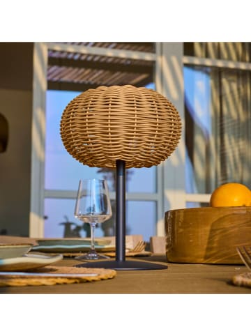 lumisky Solarna lampa zewnętrzna LED w kolorze czarno-jasnobrązowym - wys. 17,5 x Ø 16 cm