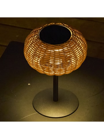 lumisky Solarna lampa zewnętrzna LED w kolorze czarno-jasnobrązowym - wys. 25 x Ø 19,5 cm