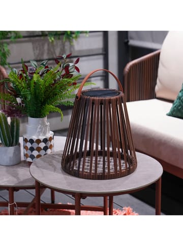 lumisky Solar-Laterne "Evania" in Braun - (H)28 x Ø 28