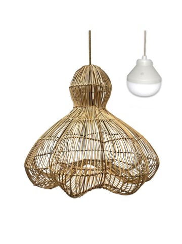 lumisky Lampa zewnętrzna LED "Ronda" w kolorze jasnobrązowym - wys. 53 x Ø 60 cm