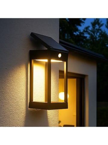 lumisky Solarna lampa zewnętrzna LED w kolorze czarnym - 12,3 x 26,8 x 12,3 cm