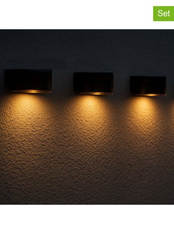 lumisky 4-delige set: ledsolarbuitenlampen ''Spotik'' zwart -(B)7,5x(H)4,5x(D)7,5 cm