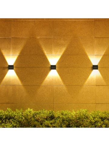 lumisky Solarne lampy zewnętrzne LED (4 szt.) w kolorze czarnym - 9,5 x 6,2 x 8 cm