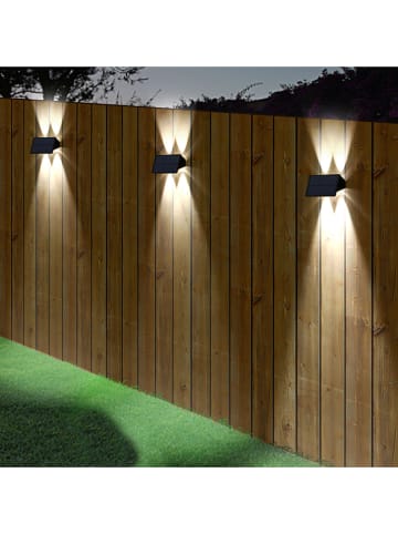 lumisky Lampy zewnętrzne LED (2 szt.) "Blinky" w kolorze czarnym