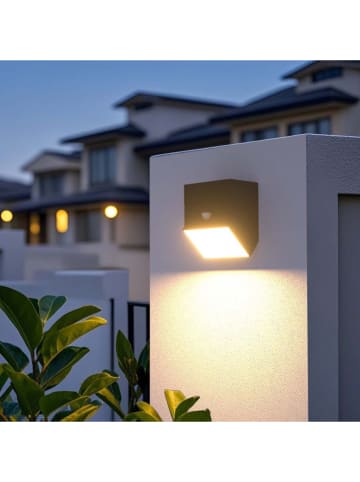 lumisky Solarne lampy zewnętrzne LED (2 szt.) w kolorze czarnym - 8,8 x 9,48 x 7,36 cm