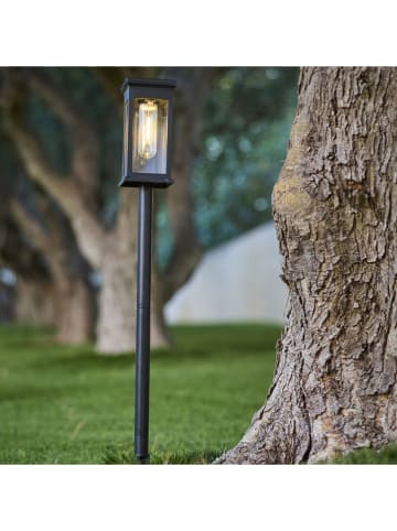 lumisky Solarne lampy ogrodowe LED (4 szt.) w kolorze czarnym na trzonku - 7 x 60 x 7 cm