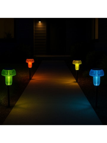 lumisky Solarne lampy ogrodowe LED (4 szt.) w różnych kolorach - wys. 24 x Ø 6 cm