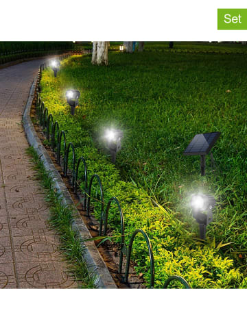 lumisky Lampy solarne LED (4 szt.) w kolorze czarnym - wys. 26,7 cm