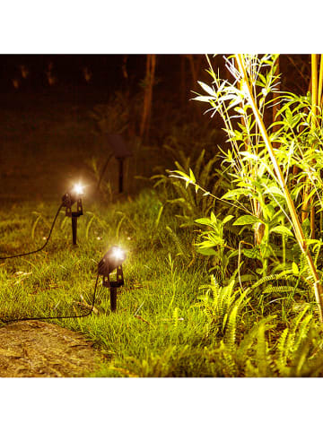 lumisky Solarna lampa najazdowa "Roundy" w kolorze czarnym - 7,3 x 26,7 x 4,2 cm