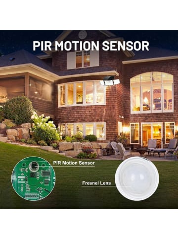 lumisky Lampy solarne LED (2 szt.) w kolorze czarnym - 35 x 11,8 cm