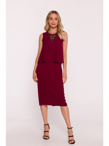 Stylove Sukienka w kolorze bordowym