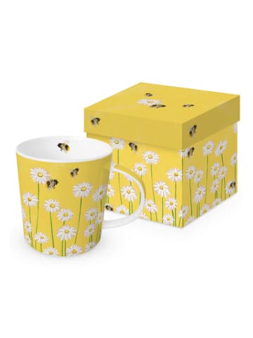 ppd Jumbotasse "Bees & Flowers" in Gelb/ Weiß - 400 ml