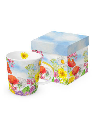 ppd Kubek jumbo "Summer Day" w kolorze błękitno-czerwono-żółtym - 400 ml