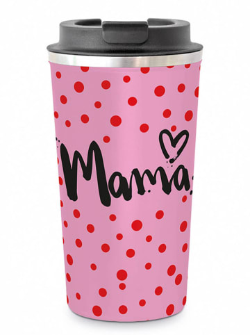 ppd Thermobecher "Mama" in Rosa/ Rot - 400 ml