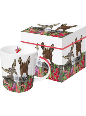 ppd Kubek jumbo "Peanut Butter & Jelly" w kolorze białym ze wzorem - 350 ml