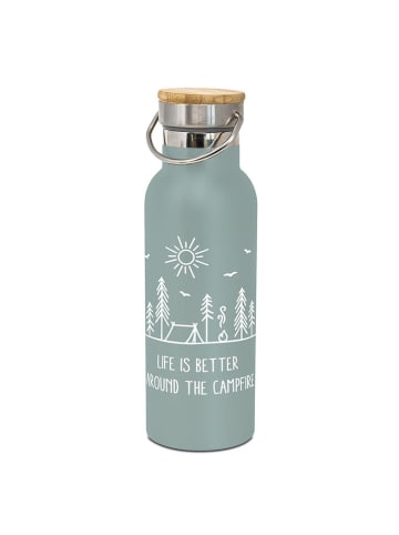 ppd Edelstahl-Thermoflasche "Pure Campfire" in Blau - 500 ml