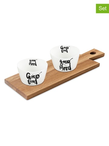 ppd 3tlg. Soßen-Set "Good Food" in Weiß/ Hellbraun