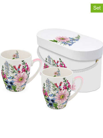 ppd 2er-Set: Jumbotassen "Floriculture" in Bunt - 350 ml