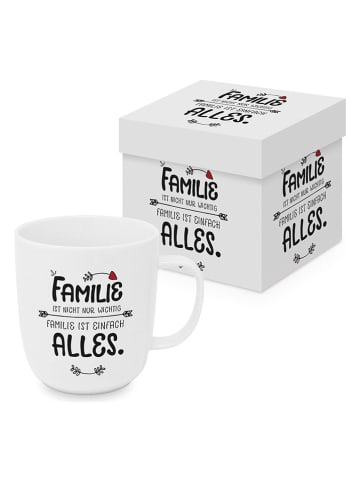 ppd Jumbotasse "Familie" in Weiß/ Schwarz - 400 ml