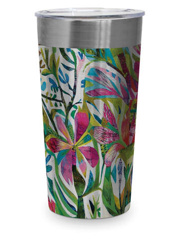 ppd Kubek termiczny "Cuzco" w kolorze zielonym ze wzorem - 400 ml